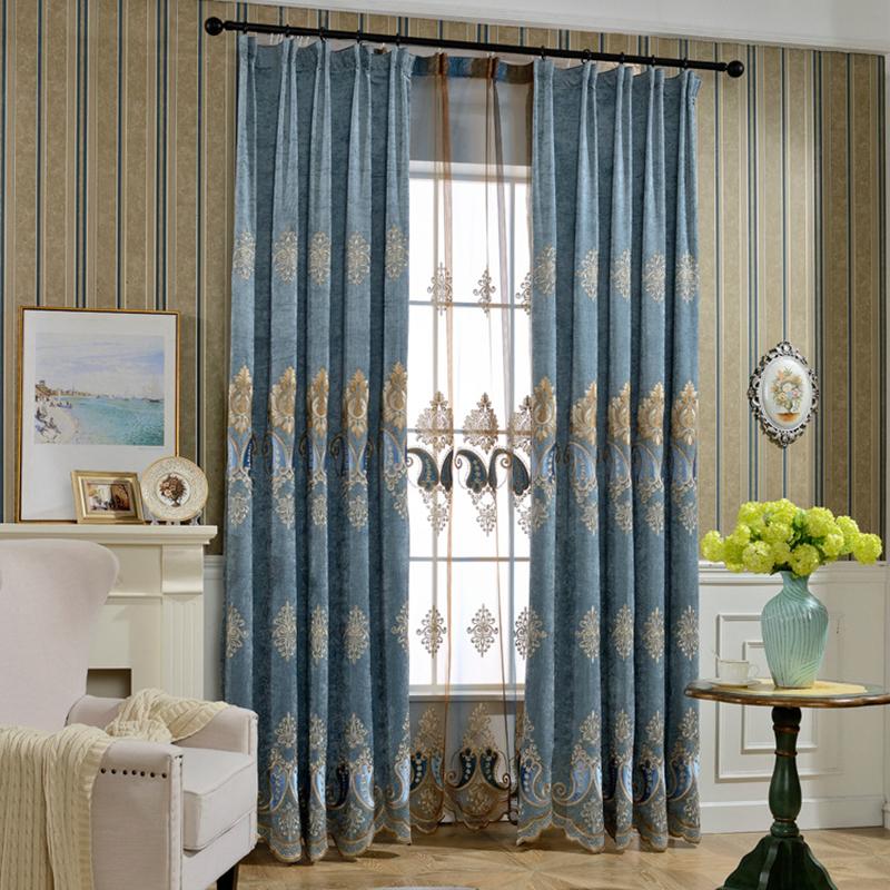 Luxury Blue Chenille Curtains For Living Room European Embroidery Curtains Tulle Bedroom Decorate Panel Velvet, Blue tulle
Luxury Blue Chenille Curtains For Living Room European Embroidery Curtains Tulle Bedroom Decorate Panel Velvet, Blue tulle