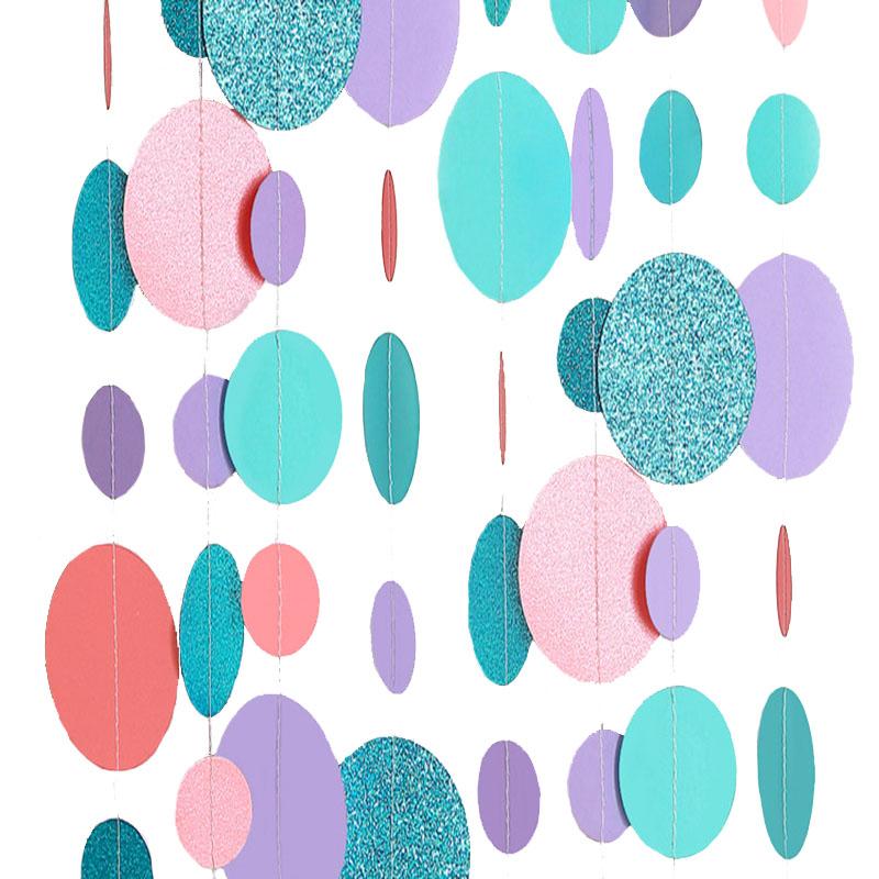 4m Glitter Round Ring Paper Garland Wall Hanging Ocean Banner Baby Shower Wedding Undersea Marmaid Birthday Party DIY Decoration
4m Glitter Round Ring Paper Garland Wall Hanging Ocean Banner Baby Shower Wedding Undersea Marmaid Birthday Party DIY Decoration