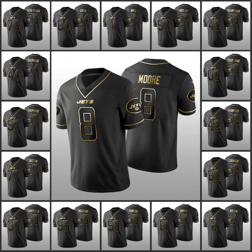 New York''Jets''Men #2 Zach Wilson 8 Elijah Moore 11 Denzel Mims 44 Jamien Sherwood Women Youth Custom Black Golden Edition Jersey
New York''Jets''Men #2 Zach Wilson 8 Elijah Moore 11 Denzel Mims 44 Jamien Sherwood Women Youth Custom Black Golden Edition Jersey