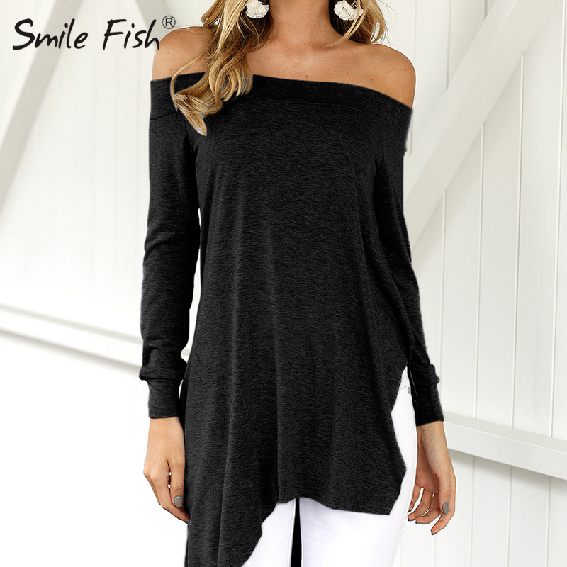 Asymmetrical Tunic Tops Women's Clothes Blouse O-neck Long Sleeve Top Irregular Blusas Loose Plus Size Autumn Shirts GV930 201029
