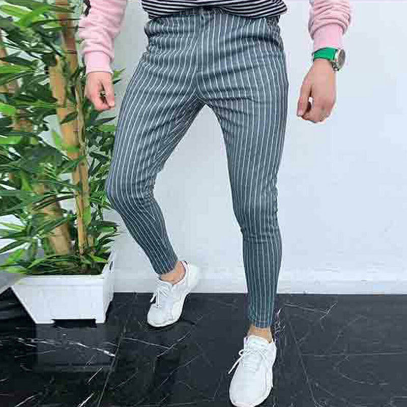 Trendy Mens Joggers Slim Fits Sweatpants Gym Suit Sport Gym Skinny Office Casual Pants Trousers Skinny Trousers 201027