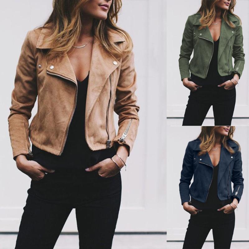 THEFOUND Fashion Women' Solid Ladies Suede Leather Jacket Flight Coat Zip Up Biker Casual Tops Clothes, Army green
THEFOUND Fashion Women' Solid Ladies Suede Leather Jacket Flight Coat Zip Up Biker Casual Tops Clothes, Army green