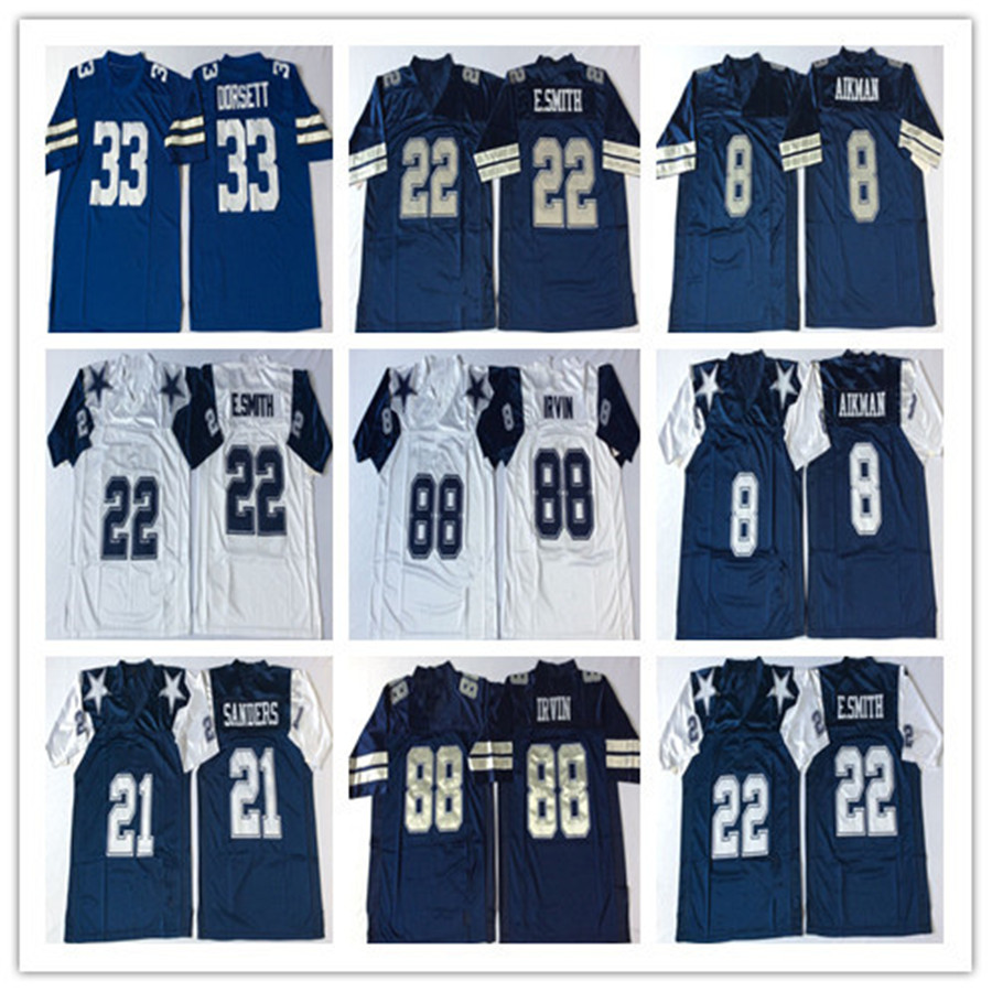 NCAA Vintage Emmitt Smith 8 Troy Aikman 21 Deion Sanders Dorsett Irvin 12 Roger Staubach 54 R. White Football Jersey, As
NCAA Vintage Emmitt Smith 8 Troy Aikman 21 Deion Sanders Dorsett Irvin 12 Roger Staubach 54 R. White Football Jersey, As