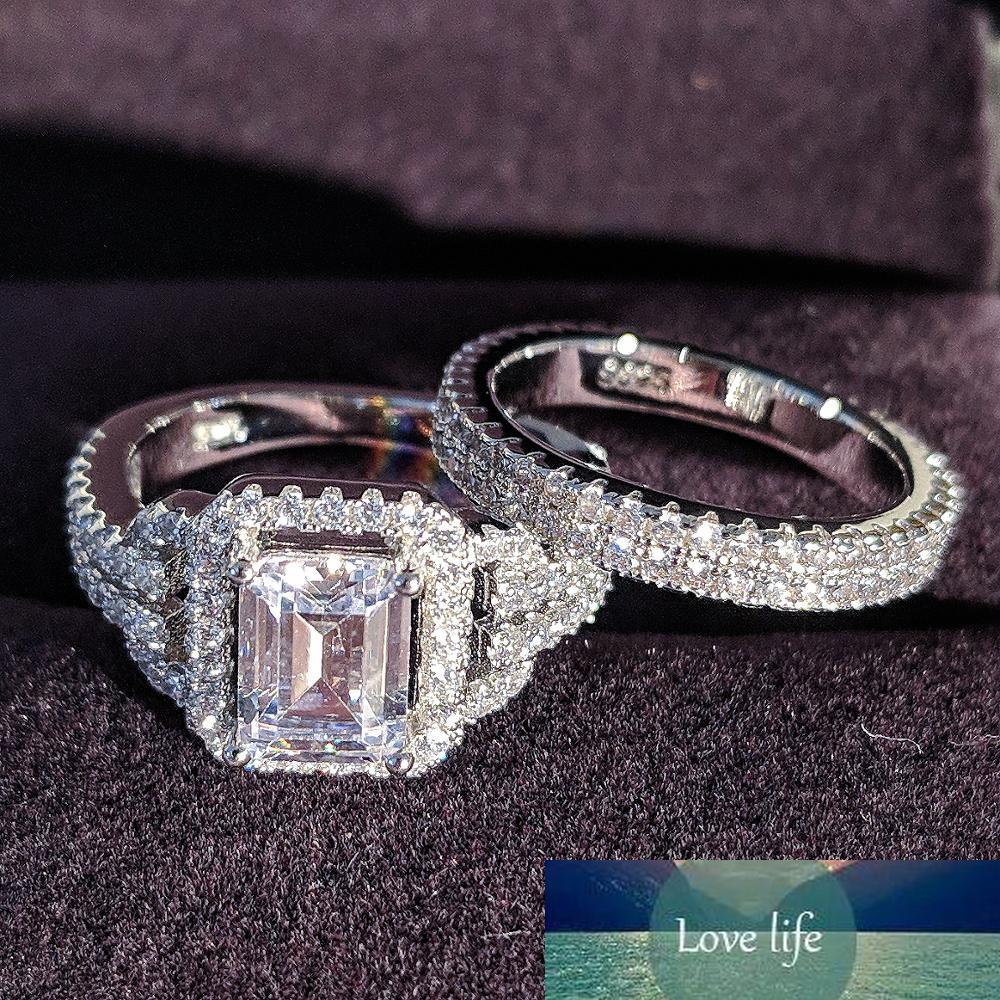 Solid 925 Sterling Silver Zircon Wedding Ring Set for Bridal Women Finger Luxury Wholesale Lots Bulk Jewelry R4835
Solid 925 Sterling Silver Zircon Wedding Ring Set for Bridal Women Finger Luxury Wholesale Lots Bulk Jewelry R4835