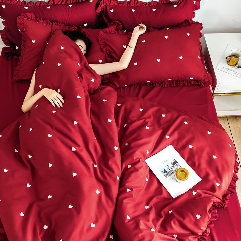 Claroom denisroom pink bedding set Cute lace bed linen Duvet Cover Comforter Sets queen king size YT65#1, Style2
Claroom denisroom pink bedding set Cute lace bed linen Duvet Cover Comforter Sets queen king size YT65#1, Style2