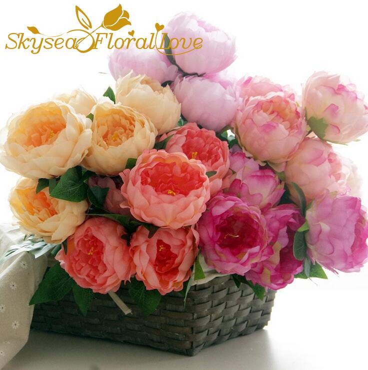 Silk flower artificial peony 5 heads for home decoration 10cm fake flower party wedding decoration artificial, White
Silk flower artificial peony 5 heads for home decoration 10cm fake flower party wedding decoration artificial, White