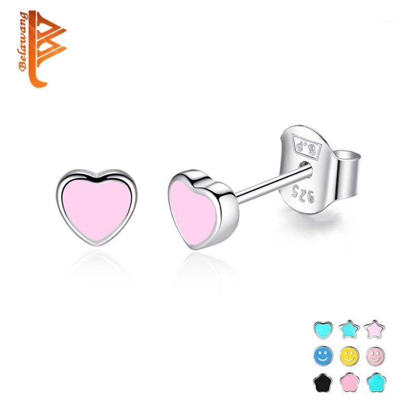 Stud 925 Sterling Silver Cute Blue Enamel Heart Push-back Earrings For Women & Girls Sterling-Silver-Jewelry Earring1
Stud 925 Sterling Silver Cute Blue Enamel Heart Push-back Earrings For Women & Girls Sterling-Silver-Jewelry Earring1