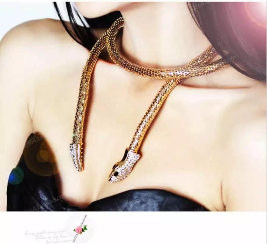 Chokers Exaggerated Multi Layers Crystal Snake Necklace For Woman Punk Metal Gold/silver Color Choker Girls Party Jewelry Gifts
Chokers Exaggerated Multi Layers Crystal Snake Necklace For Woman Punk Metal Gold/silver Color Choker Girls Party Jewelry Gifts
