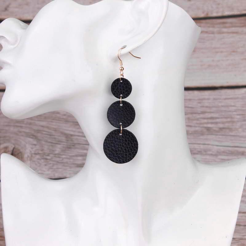 Three Genuine Leather Round Disc Joint Drop Earrings Long Geometric Circle Leather Dangle Pendant Earrings for Women1
Three Genuine Leather Round Disc Joint Drop Earrings Long Geometric Circle Leather Dangle Pendant Earrings for Women1
