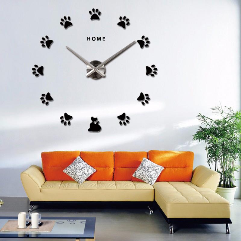 Acrylic 3D DIY Large Wall Clock Sticker Modern Design Silent Cat Claw Living Room Decorative Self adhesive Wall Clock Home Decor
Acrylic 3D DIY Large Wall Clock Sticker Modern Design Silent Cat Claw Living Room Decorative Self adhesive Wall Clock Home Decor