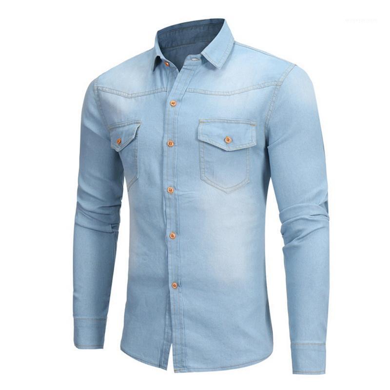 Nice Casual Shirt Men Long Sleeve Shirts Autumn Cotton Slim Mens Clothing Denim Shirt Two-pocket Jeans Dress Tops Camisas Hombre1, Dark blue
Nice Casual Shirt Men Long Sleeve Shirts Autumn Cotton Slim Mens Clothing Denim Shirt Two-pocket Jeans Dress Tops Camisas Hombre1, Dark blue