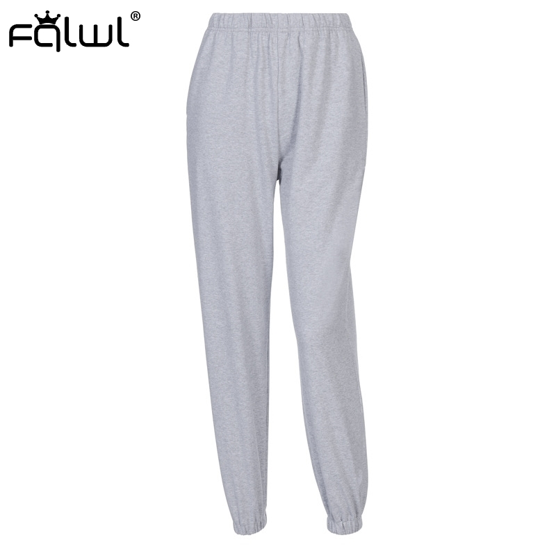 Women's High Waist Harem Sweatpants Casual Joggers Loose Track Pants For Winter, Black/White, Polyester B4