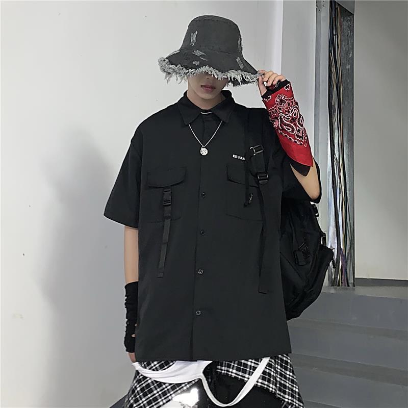 Men' 2020 Summer New Casual Fashion Design Dark Black, Short Sleeve High Street Shirt Men
Men' 2020 Summer New Casual Fashion Design Dark Black, Short Sleeve High Street Shirt Men