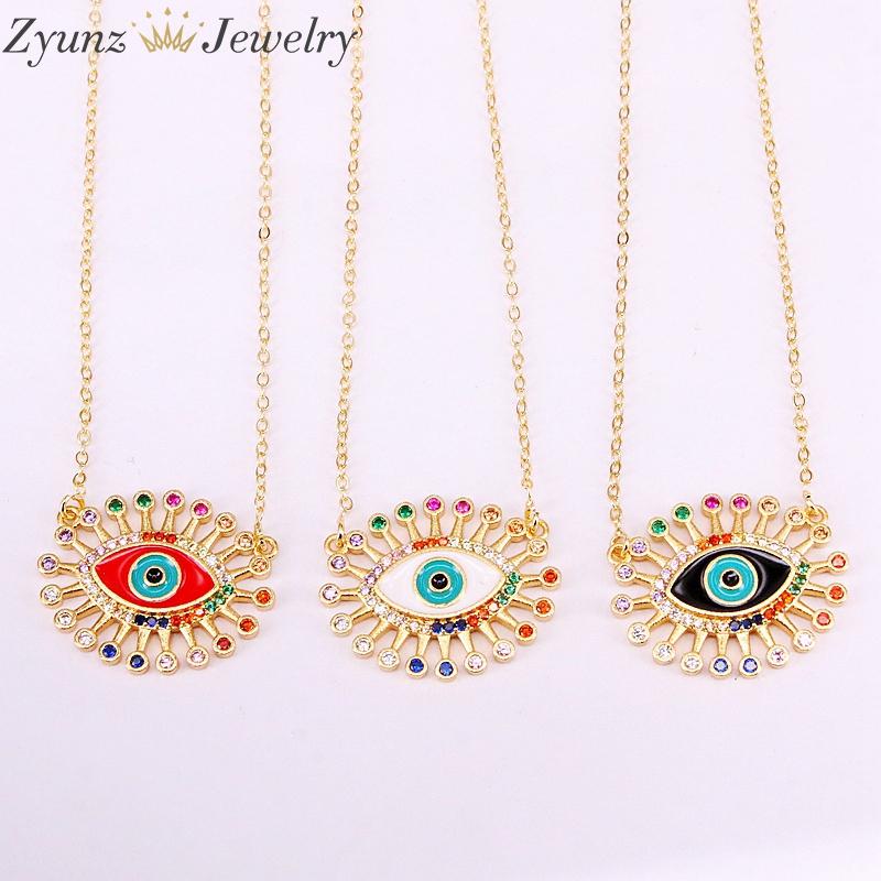 Pendant Necklaces 10PCS, 2021 Jewelry Enamel Eye Gold Color Statement Colorful CZ Women Party
Pendant Necklaces 10PCS, 2021 Jewelry Enamel Eye Gold Color Statement Colorful CZ Women Party