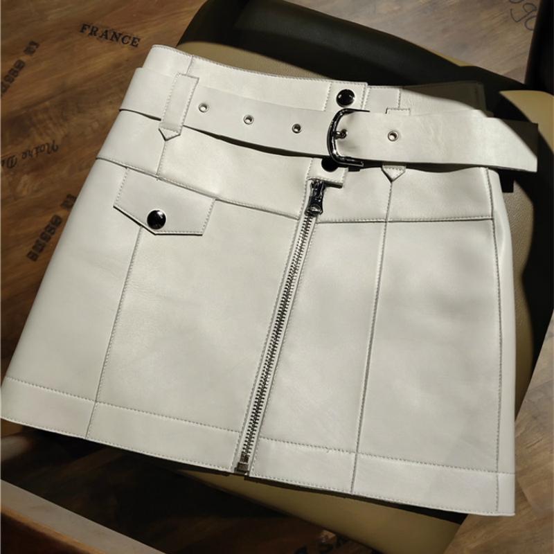 Genuine Leather 2021 new autumn and winter Fashion casual plus size brand female women girls skirts clothing, Beige
Genuine Leather 2021 new autumn and winter Fashion casual plus size brand female women girls skirts clothing, Beige