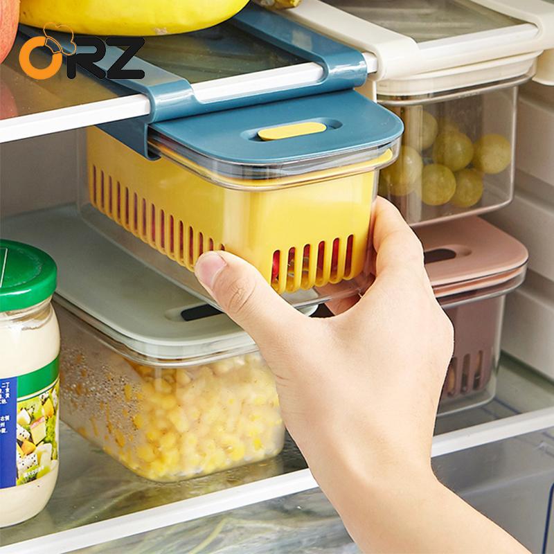 ORZ Storage Containers With Lids Fridge Storage Container Fresh-Keeping Organizer Container With Strainers Fruits
ORZ Storage Containers With Lids Fridge Storage Container Fresh-Keeping Organizer Container With Strainers Fruits
