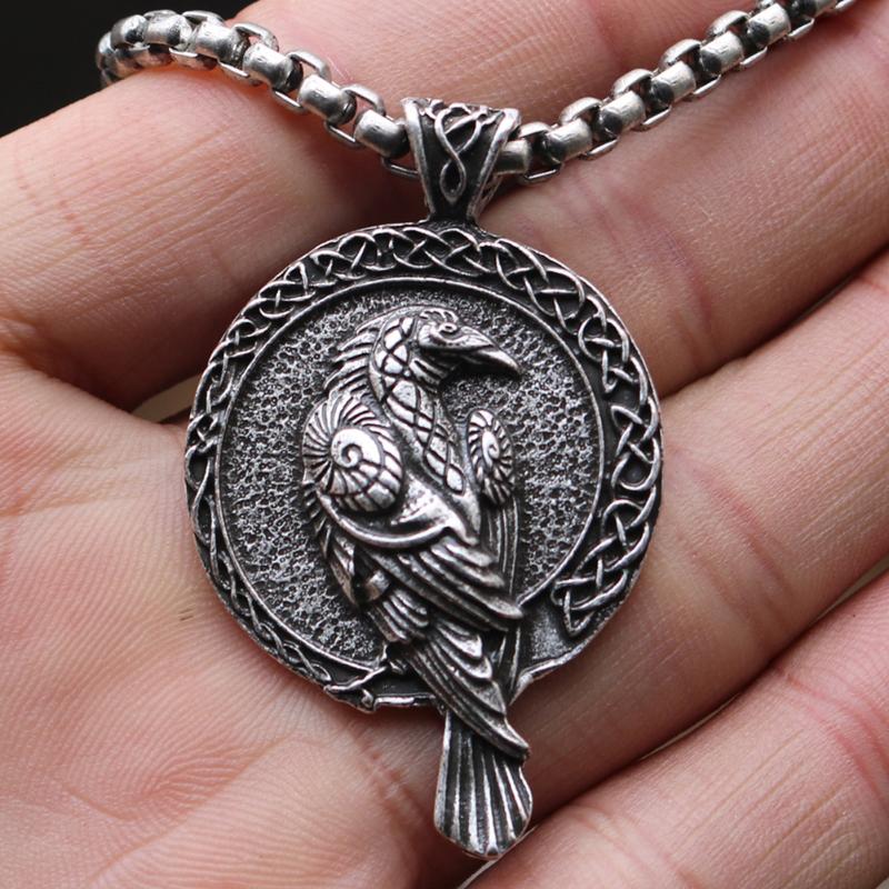Casual Norse Talisman Men Necklace Jewelry Crow Gifts Durable Accessories Bird Raven Pendant Cool Fashion Craft Zinc Alloy
Casual Norse Talisman Men Necklace Jewelry Crow Gifts Durable Accessories Bird Raven Pendant Cool Fashion Craft Zinc Alloy