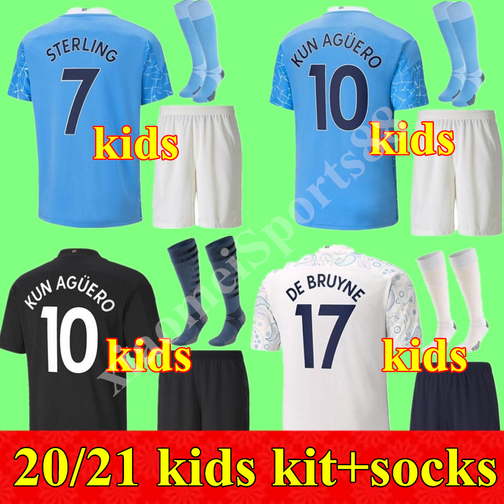 21 YOUTH child STERLING DE BRUYNE KUN AGUERO Man soccer jersey city home away 3rd 2020 2021 football shirt KIDS KIT uniform, Away+league patch
21 YOUTH child STERLING DE BRUYNE KUN AGUERO Man soccer jersey city home away 3rd 2020 2021 football shirt KIDS KIT uniform, Away+league patch
