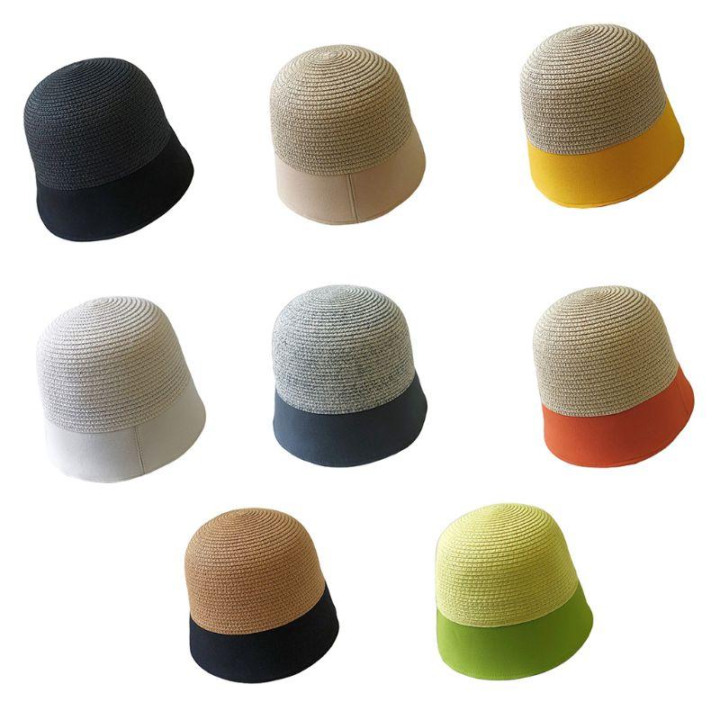 Japanese Women Summer Bowler Bucket Hat Color Block Straw Patchwork Harajuku Outdoor Sunscreen Wide Brim Fisherman Cap
Japanese Women Summer Bowler Bucket Hat Color Block Straw Patchwork Harajuku Outdoor Sunscreen Wide Brim Fisherman Cap