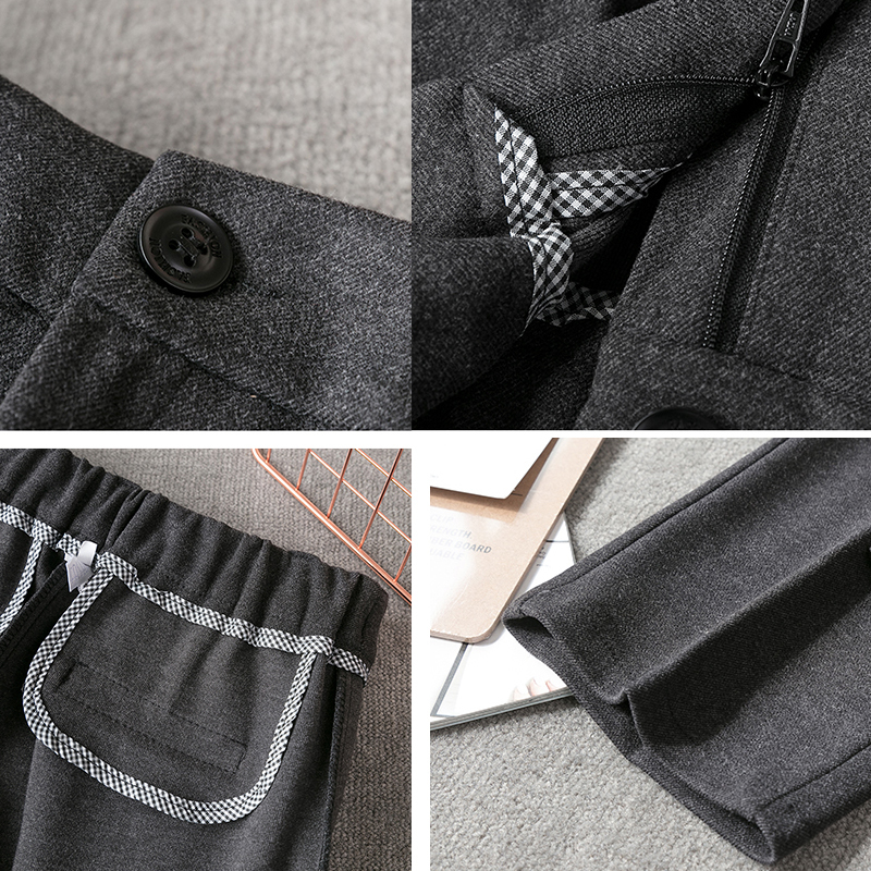 High Waist Woman Woolen pants Loose apricot gray business OL blazer suit pants female autumn winter New 201106