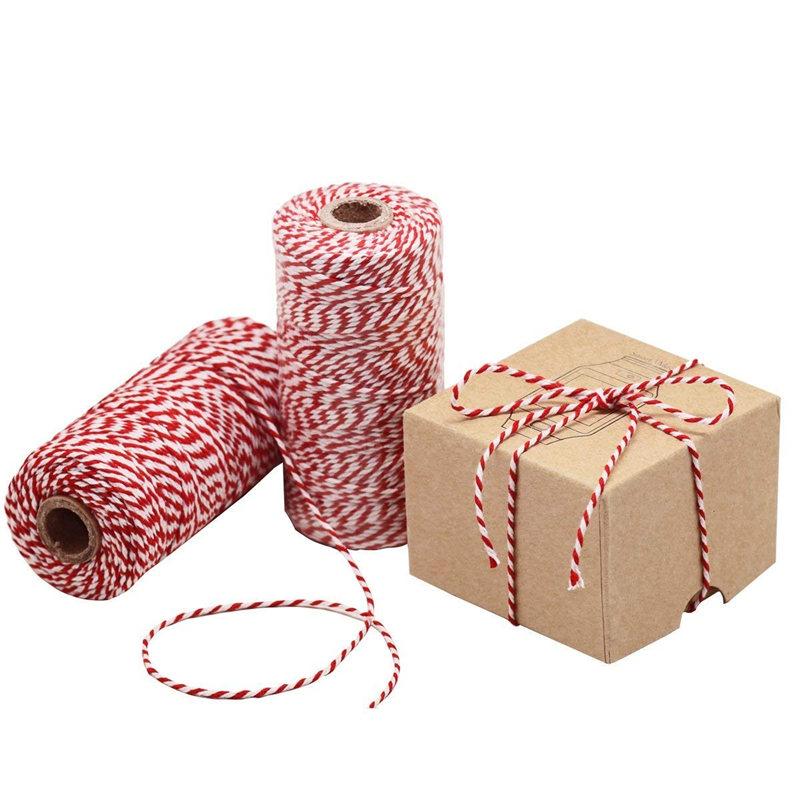 DIY Handmade Cotton Thread 1 Roll 100 Metres High Quality Rope Red White Card Hanging Rope Gifts Packing Twine String Cord
DIY Handmade Cotton Thread 1 Roll 100 Metres High Quality Rope Red White Card Hanging Rope Gifts Packing Twine String Cord