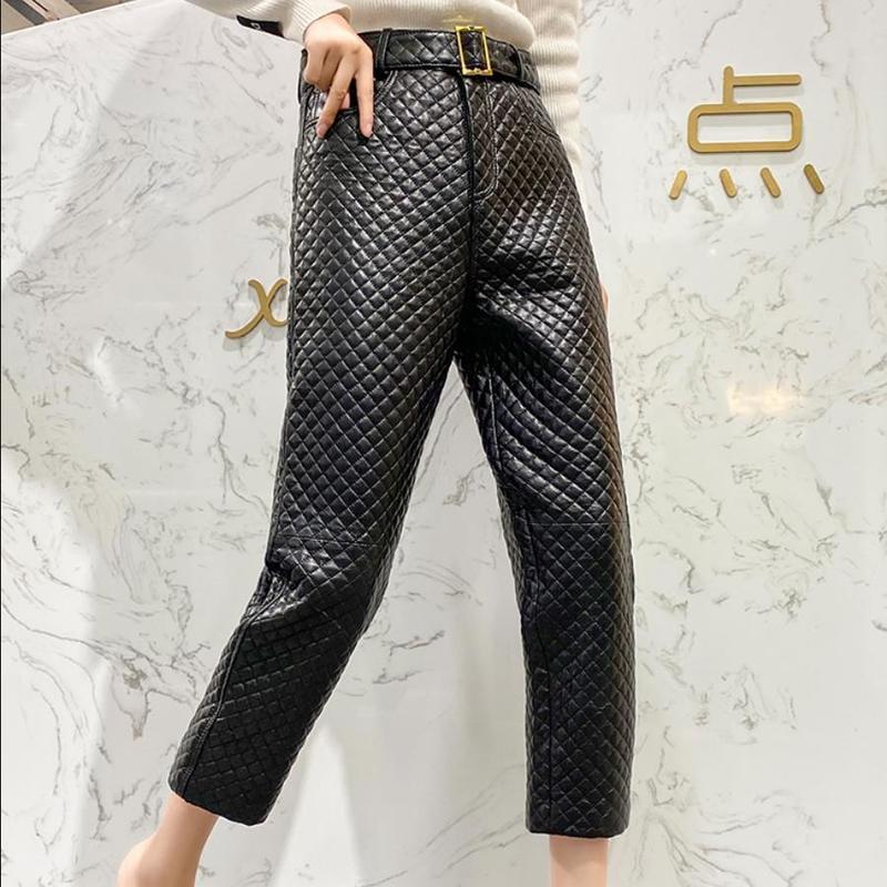 Real Diamond thick hot splicing sheep genuine women' trousers thin leather with f2155 belt, Unkwine redunk
Real Diamond thick hot splicing sheep genuine women' trousers thin leather with f2155 belt, Unkwine redunk