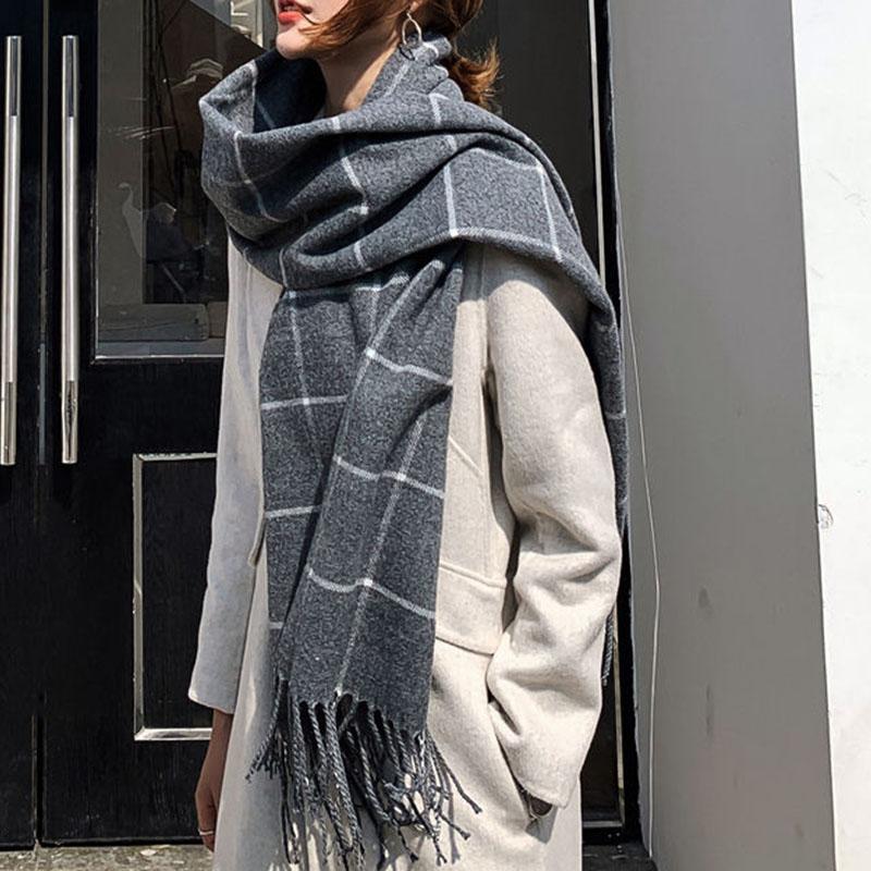 Scarves For Ladies 2020 Winter Knitting Large Plaid Scarf Shawl Warmth Thickening Soft Tassel Lovers Bib Unisex Muffler
Scarves For Ladies 2020 Winter Knitting Large Plaid Scarf Shawl Warmth Thickening Soft Tassel Lovers Bib Unisex Muffler