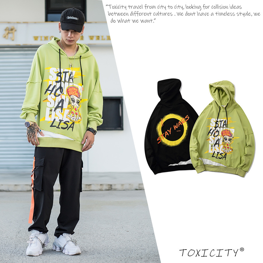 New Fashion Occident Printed Lyrics Fluorescence Green High-quality Hip-hop Jacket Japanese Hoodie Wwtx, Black
New Fashion Occident Printed Lyrics Fluorescence Green High-quality Hip-hop Jacket Japanese Hoodie Wwtx, Black
