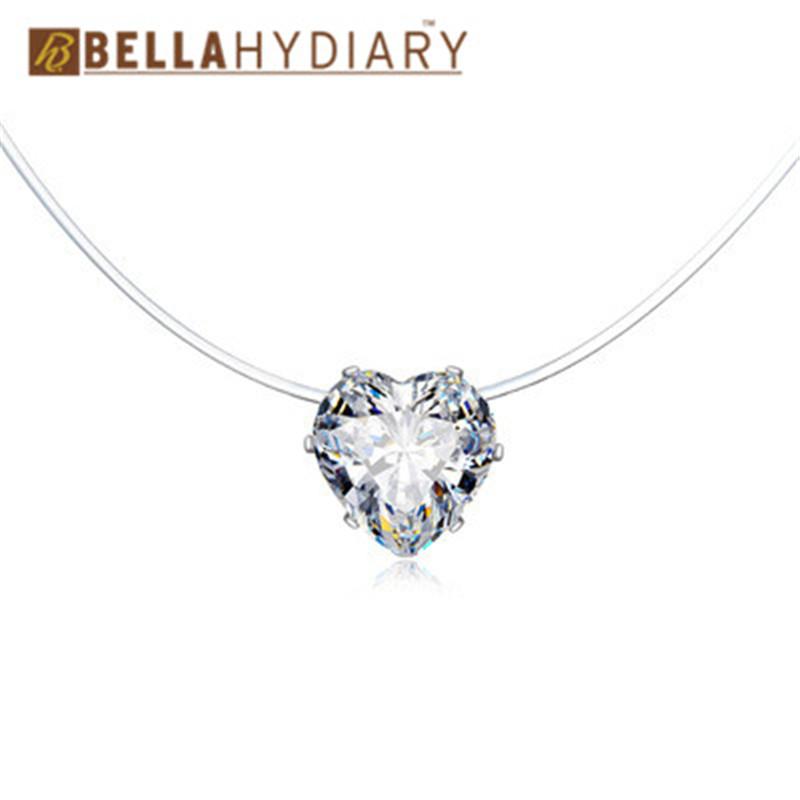 Classic Wedding Heart Rhinestone Choker Necklaces Transparent Fishing Line Necklace Invisible Chain Necklaces Pendants Collier
Classic Wedding Heart Rhinestone Choker Necklaces Transparent Fishing Line Necklace Invisible Chain Necklaces Pendants Collier