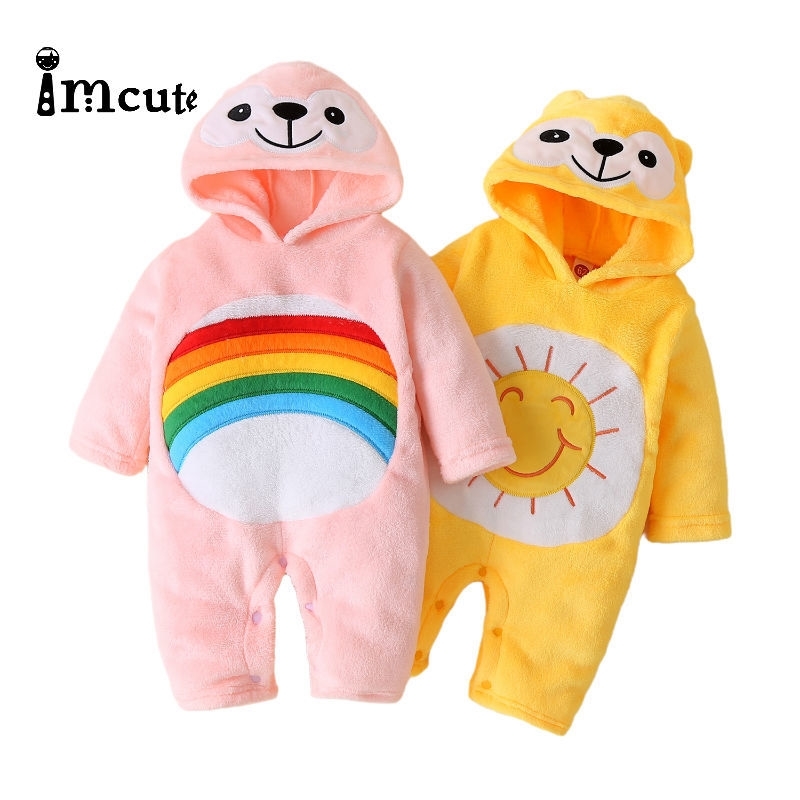 Cute Newborn Baby Boy Girl Autumn Winter Velvet Clothes Rainbow Print Romper Long Sleeve Hooded Jumpsuit One-piece Outfit 0-18M 201127, Pink
Cute Newborn Baby Boy Girl Autumn Winter Velvet Clothes Rainbow Print Romper Long Sleeve Hooded Jumpsuit One-piece Outfit 0-18M 201127, Pink