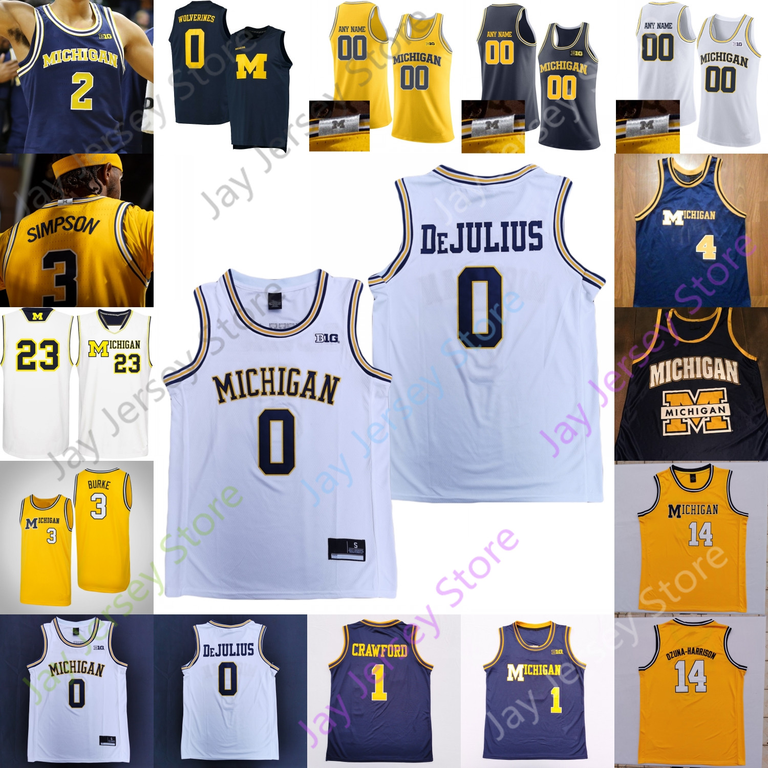 Michigan Wolverines Basketball Jersey NCAA College Isaiah Livers Zavier Simpson Rice Webber LeVert Crawford Howard Rose Teske Brooks, Navy i
Michigan Wolverines Basketball Jersey NCAA College Isaiah Livers Zavier Simpson Rice Webber LeVert Crawford Howard Rose Teske Brooks, Navy i