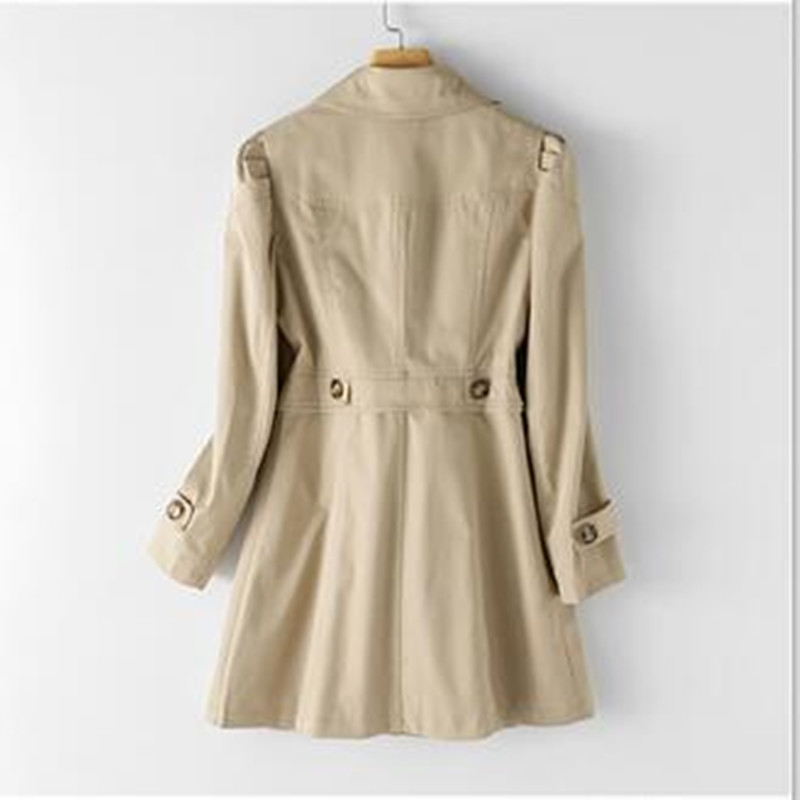 Spring Autumn OL Ladies Woman Long Women Windbreakers Plus Size Trench Femme 5xl Coat 201111