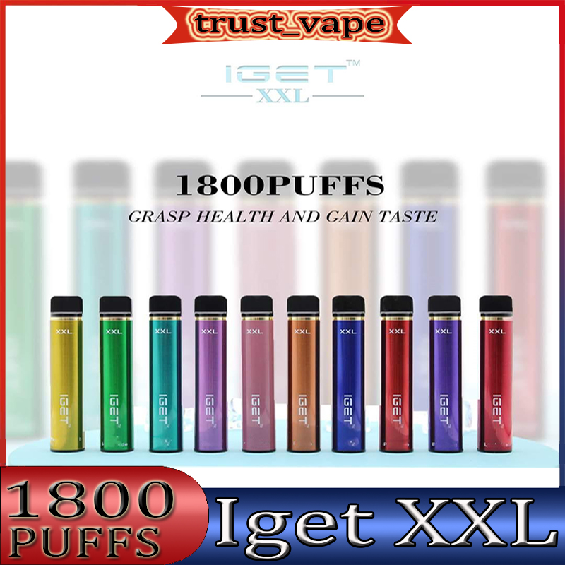 Iget XXL Disposable Pod Device Kit E cigarettes 1800 Puffs 950mAh Batterys 7ml Prefilled Cartridge Vape Pen Stick VS Plus Max Fast Ship
Iget XXL Disposable Pod Device Kit E cigarettes 1800 Puffs 950mAh Batterys 7ml Prefilled Cartridge Vape Pen Stick VS Plus Max Fast Ship