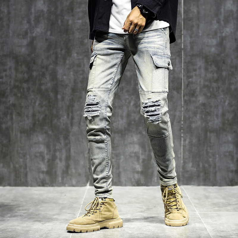 Men's 2021 new luxury designer jeans tight classic diesel car Square jeans rock Renaissance men's jeans rock revival biker diesel men