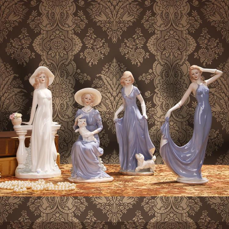 European Ceramic Beauty Figurine Home Furnishing Crafts Decoration Western Lady Girls Porcelain Handicraft Ornament Wedding Gift
European Ceramic Beauty Figurine Home Furnishing Crafts Decoration Western Lady Girls Porcelain Handicraft Ornament Wedding Gift