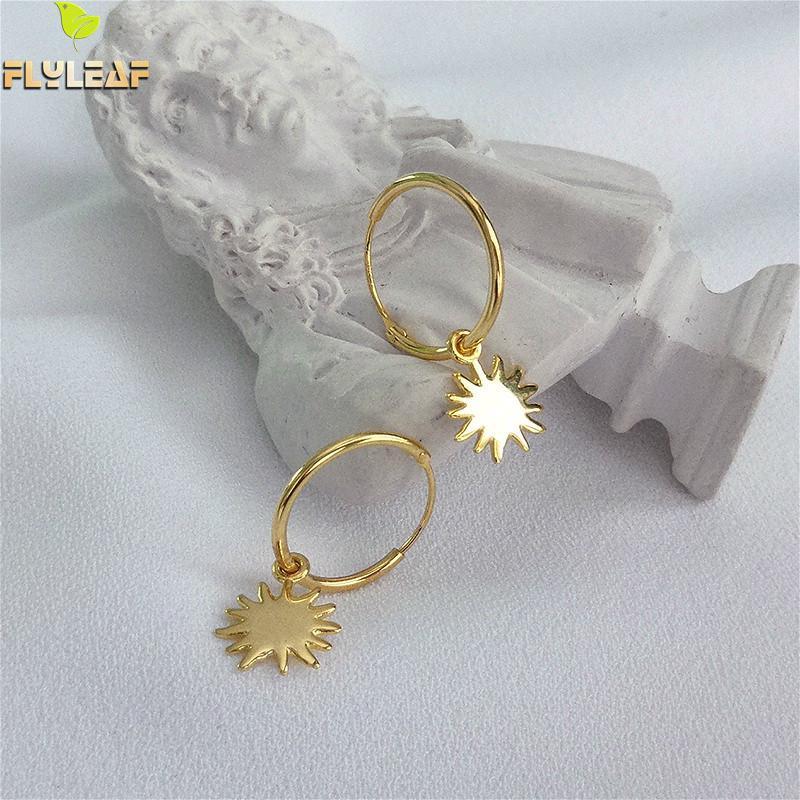 Flyleaf Circle Sun 18k Gold Earings Fashion Jewelry Drop Earrings For Women Real 925 Sterling Silver Fine Jewelry Huggies
Flyleaf Circle Sun 18k Gold Earings Fashion Jewelry Drop Earrings For Women Real 925 Sterling Silver Fine Jewelry Huggies