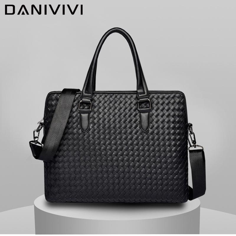 Brand Designer Men's Handbag Leather Handmade Woven Breifcases Large Capacity Laptop Shoulder Bags for Men A4 Documents Tote Man, Black
Brand Designer Men's Handbag Leather Handmade Woven Breifcases Large Capacity Laptop Shoulder Bags for Men A4 Documents Tote Man, Black
