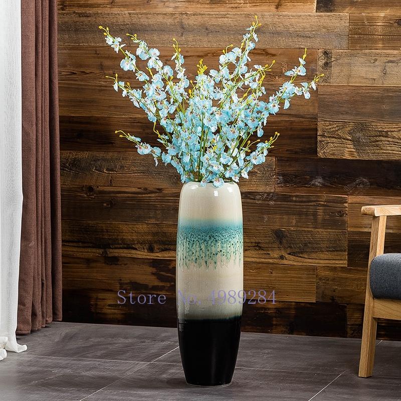 Retro Ceramics Floor-standing Vase Large Handmade Living Room Decoration Furnishing Flower Arrangement Modern Chinese Decoration
Retro Ceramics Floor-standing Vase Large Handmade Living Room Decoration Furnishing Flower Arrangement Modern Chinese Decoration