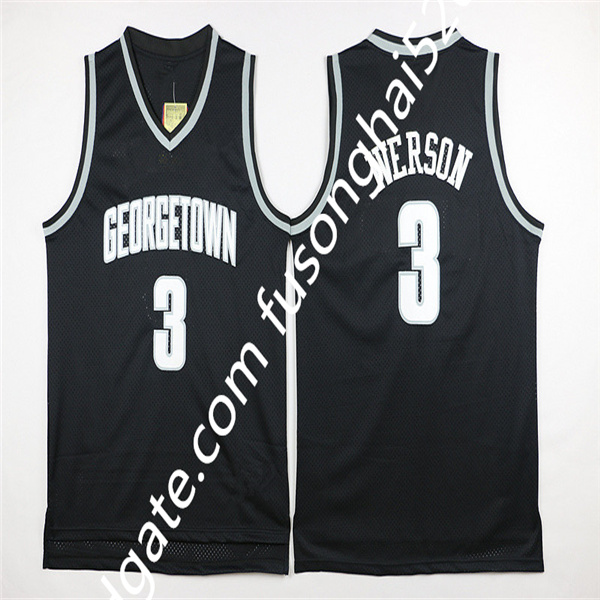 Best-selling Allen Iverson Jersey 3 Allen Iverson White Black Red Rainbow Blue Split 10 Anniversary JerseyEmbroider Logo Fast Shipping