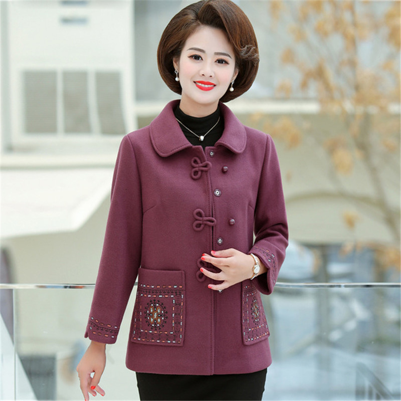 2021 New Middle-aged Coat Mixed Wool Winter Plus Size Embroidered Short Elegant Female Jacket Upper Outerwear HAJJ, Blue snow
2021 New Middle-aged Coat Mixed Wool Winter Plus Size Embroidered Short Elegant Female Jacket Upper Outerwear HAJJ, Blue snow