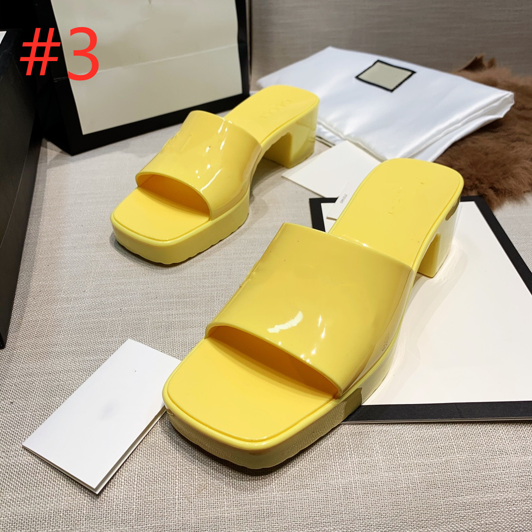Women Rubber High Heel Slide Sandal 6cm Platform Slipper Pink Green Candy Colors Outdoor Beach Slides Slippers Flip Flops With Box 267, Black
Women Rubber High Heel Slide Sandal 6cm Platform Slipper Pink Green Candy Colors Outdoor Beach Slides Slippers Flip Flops With Box 267, Black