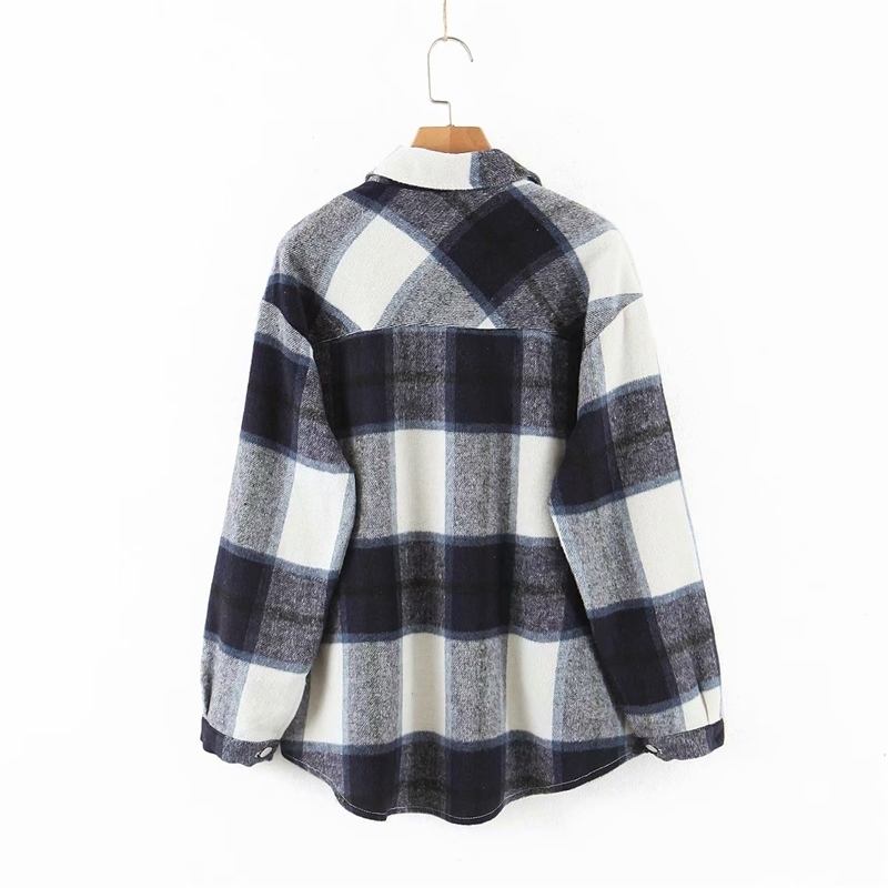 toppies vintage lattice shirt jackets womens loose single breasted coat spring plus size jackets 201023