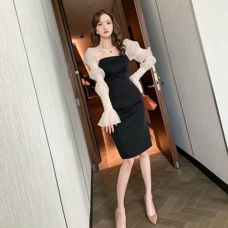 Runway Design 2021 New Arrival French Style Puff Sleeve Corset Wrap Black Vintage Christmas Dress Women Winter Autumn Casual
Runway Design 2021 New Arrival French Style Puff Sleeve Corset Wrap Black Vintage Christmas Dress Women Winter Autumn Casual