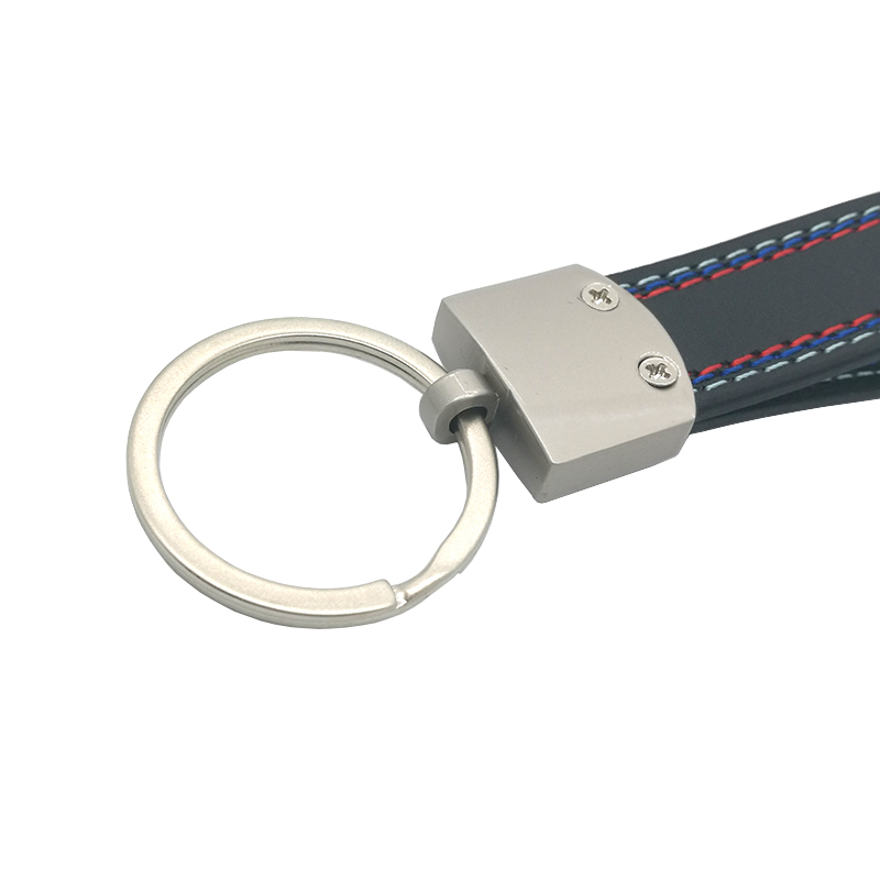Fashoin Metal Leather Keyring Keychain Key Chain Belt Chrome For M Sport E46 E39 E60 F30 E90 F10 F30