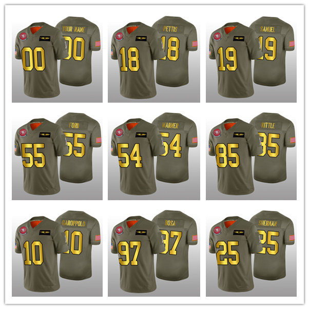 San's Francisco's MEN WOMEN YOUTH 49ers's Jimmy Garoppolo George Kittle Rice Richard 2019 Salute to Service football Jersey, Black;red
San's Francisco's MEN WOMEN YOUTH 49ers's Jimmy Garoppolo George Kittle Rice Richard 2019 Salute to Service football Jersey, Black;red