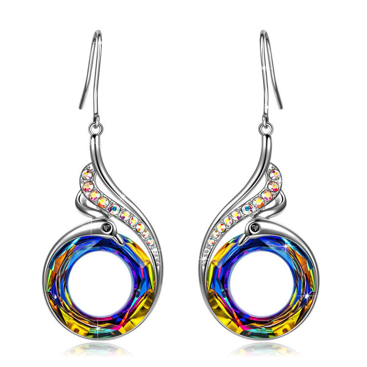 Fashion Nirvana Phoenix Earrings Necklace Jewelry Set Rainbow Crystal Peacock Zircon Drop Earring Bracelet for Women, As picture
Fashion Nirvana Phoenix Earrings Necklace Jewelry Set Rainbow Crystal Peacock Zircon Drop Earring Bracelet for Women, As picture