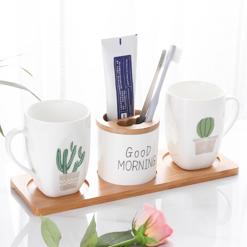 NEWYEARNEW Ceramic Single Piece or Bathroom Set with Wooden Tray High-Grade Wash Gargle Cup Toothbrush Suit Wedding Gift
NEWYEARNEW Ceramic Single Piece or Bathroom Set with Wooden Tray High-Grade Wash Gargle Cup Toothbrush Suit Wedding Gift