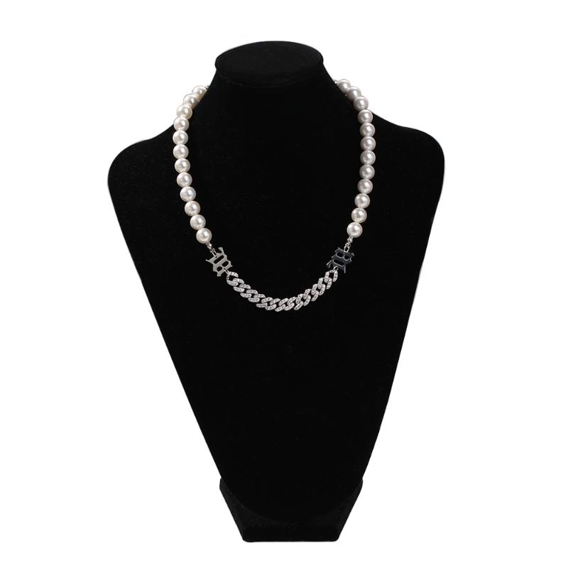 pearl chain concatenation choker temperament bundy short necklace 
pearl chain concatenation choker temperament bundy short necklace