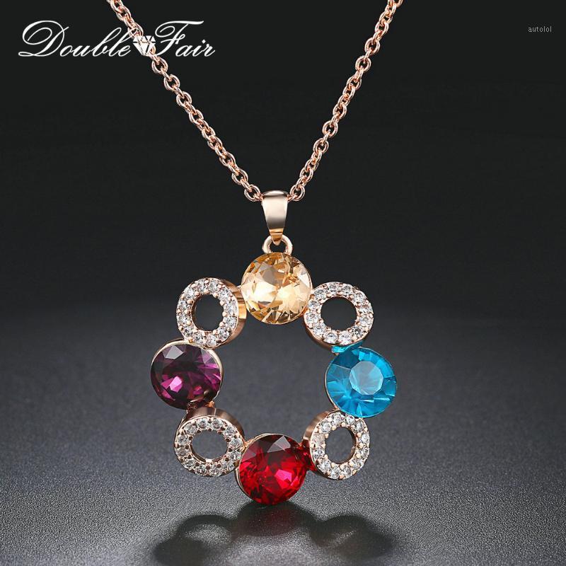 Double Fair Romantic Small Circle Inlaid Multicolor Crystal Pendant Necklace Jewelry 2020 New Girl Women Jewelry Necklace DFN0701
Double Fair Romantic Small Circle Inlaid Multicolor Crystal Pendant Necklace Jewelry 2020 New Girl Women Jewelry Necklace DFN0701