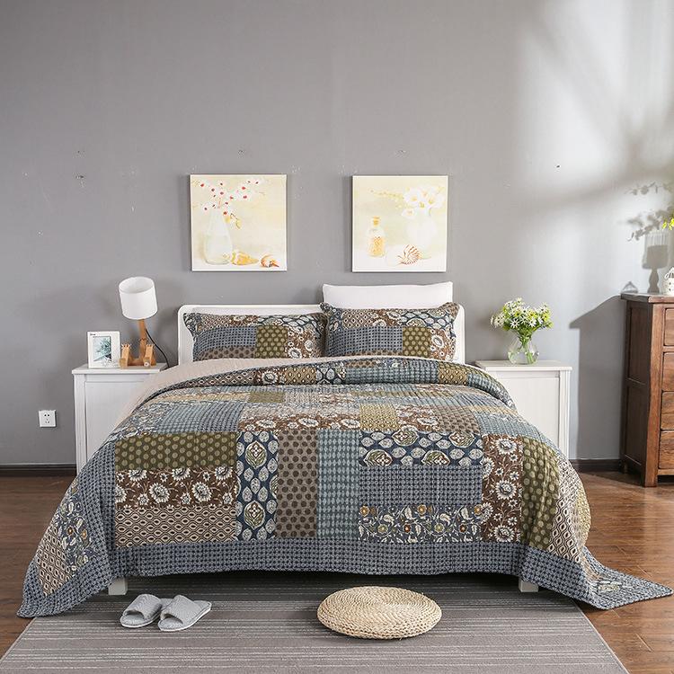 100%Cotton Patchwork Shabby Bedspread Quilt Sets Pillow shams Reversible Coverlet Set Grey Classic Bohemian King Size 3 pieces
100%Cotton Patchwork Shabby Bedspread Quilt Sets Pillow shams Reversible Coverlet Set Grey Classic Bohemian King Size 3 pieces